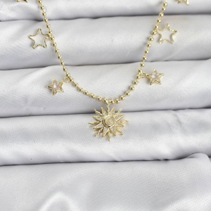 14K Gold Renk Kaplama CM Kadın Küpe 5886