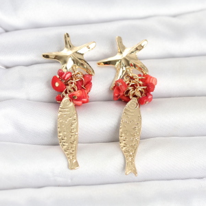 Pirinç Halka Model Gold Renk Kadın Küpe 5886