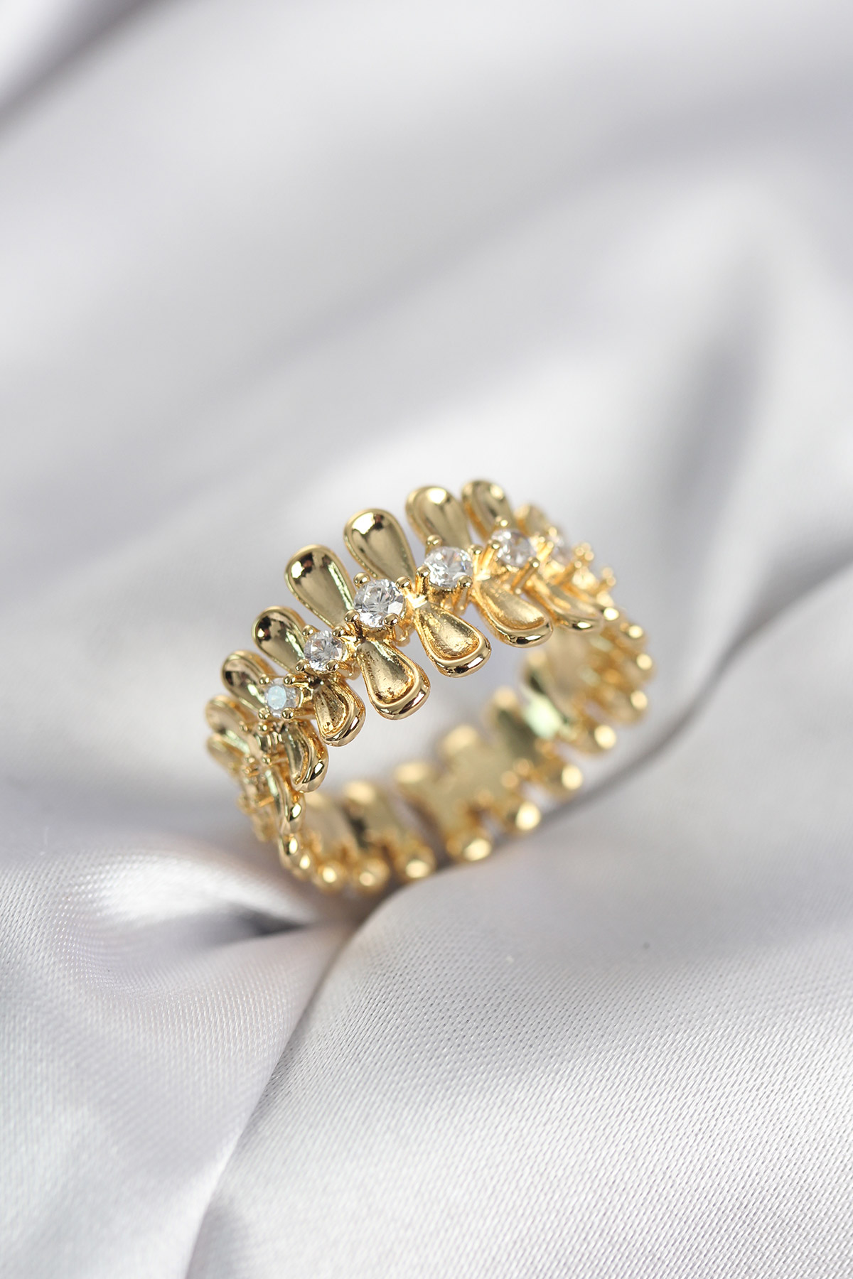 Pirinç Zirkon Taşlı Model Gold Renk Y Kolye 5886