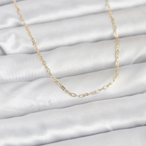 CM 14K Gold Renk Pirinç Lazer Model 60 cm Kadın Kolye 5886
