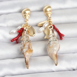 Pirinç Halka Model Gold Renk Kadın Set Küpe 5886