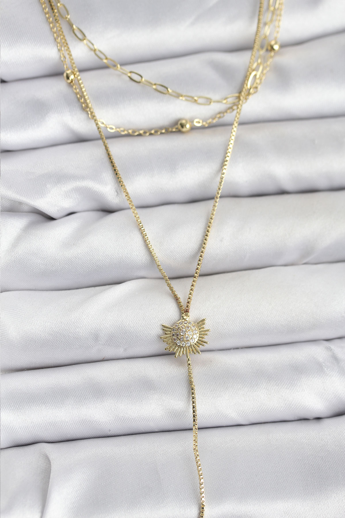 Xuping Zirkon Taşlı Kalp Model Gold Renk Kadın Küpe 5886
