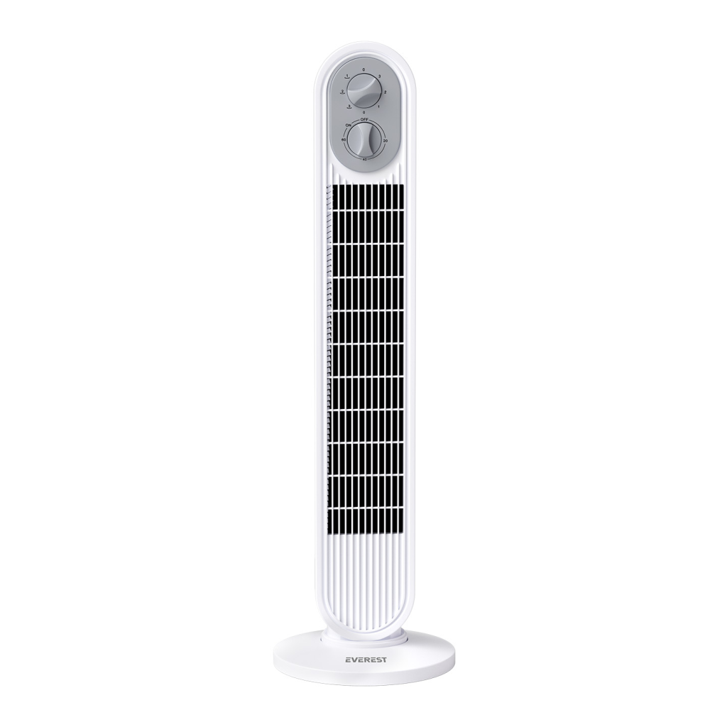 EVEREST FAN14 BEYAZ 3 Kademeli Hız Kule Tipi 50W Zamanlama Ayarlı Sağ ve Sol Salınım  Vantilatör(1923)