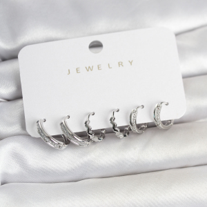 Pirinç Gold Renk Zirkon Taş Kaplama Earcuff Küpe 5886