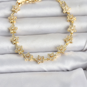 316L Çelik Gold Renk Çizgili Plaka Model Kadın Küpe 5886