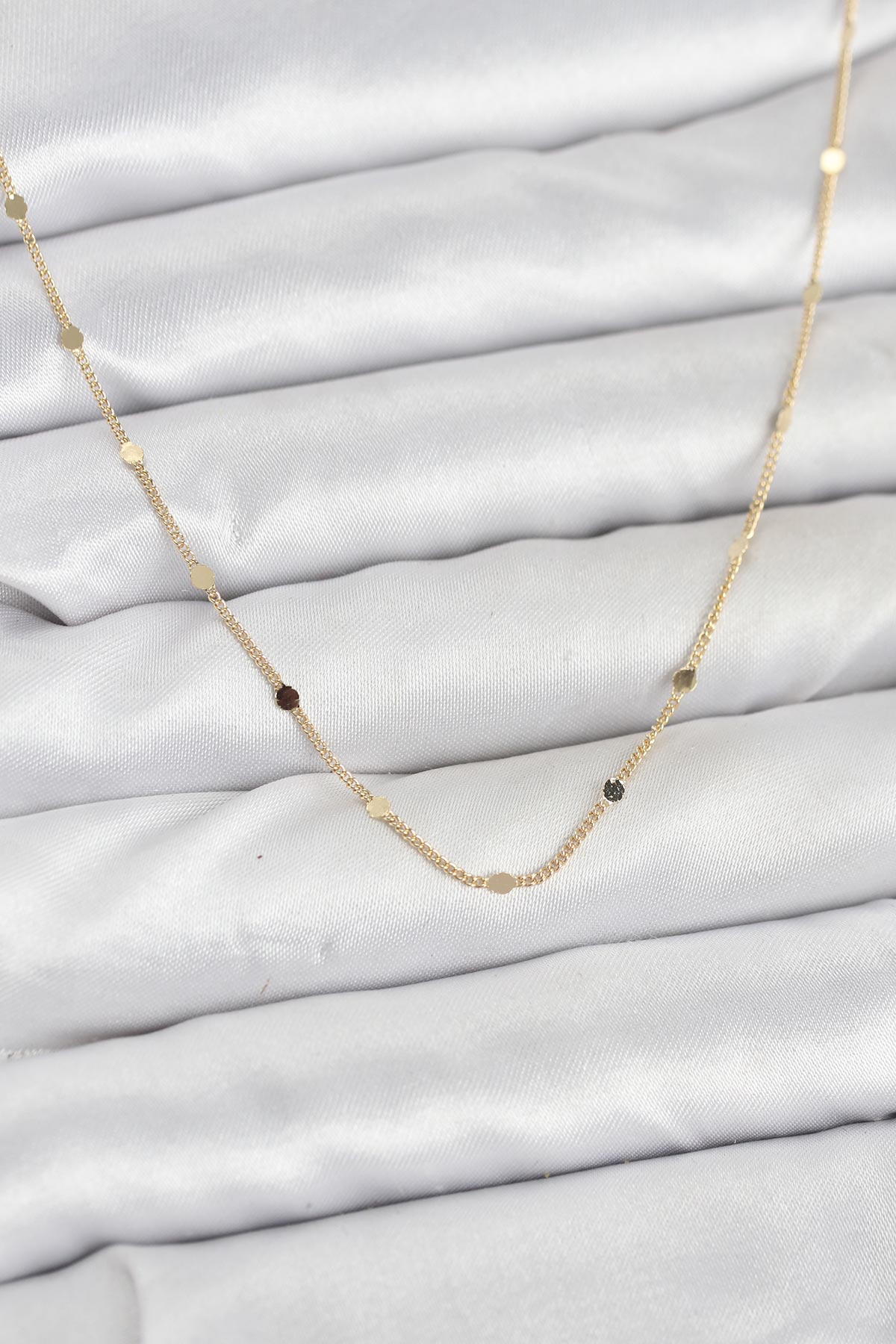 CM 14K Gold Renk Pirinç Zincir Model Kadın Kolye 5886 1 CM 14K Gold Renk Pirinç Zincir Model Kadın Kolye 5886