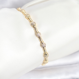Pirinç Gold Renk Sarmal Model İncili Kadın Küpe 5886