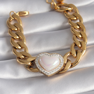 Pirinç Zincir Pembe Gold Renk Zirkon Taşlı Y Kolye 5886