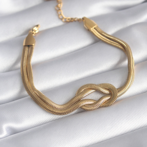Pirinç Zincir Kehribar Sarı Gold Renk  Zirkon Taşlı Y Kolye 5886