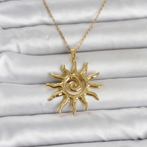 Pirinç Gümüş Renk Yonca Model Kadın Kolye 5886