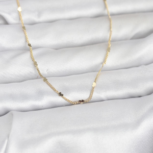 CM 14K Gold Renk Gemici Zincir Model 60 cm Kadın Kolye 5886