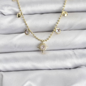 14K Gold Renk Kaplama CM Kadın Küpe 5886