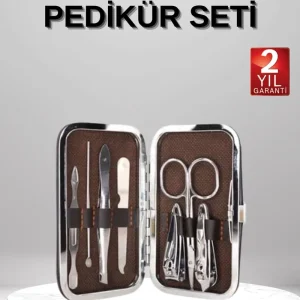 7 Parça Manikür Pedikür Seti El Ayak Bakımı Çantalı Paslanmaz Çelik