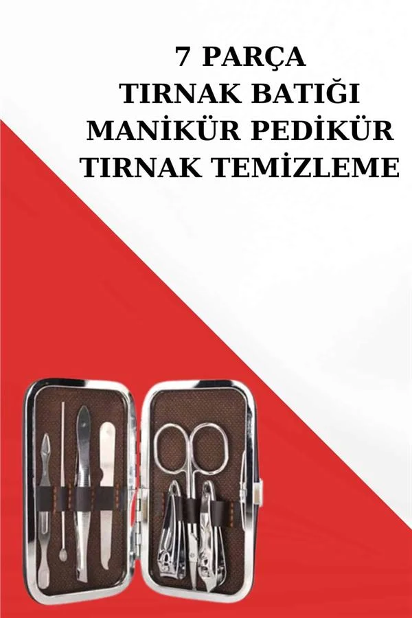 Manikür Pedikür Seti 7 Parça Tırnak Mantarı Tırnak Batığı Temizleme Taşınabilir 1 Manikür Pedikür Seti 7 Parça Tırnak Mantarı Tırnak Batığı Temizleme Taşınabilir