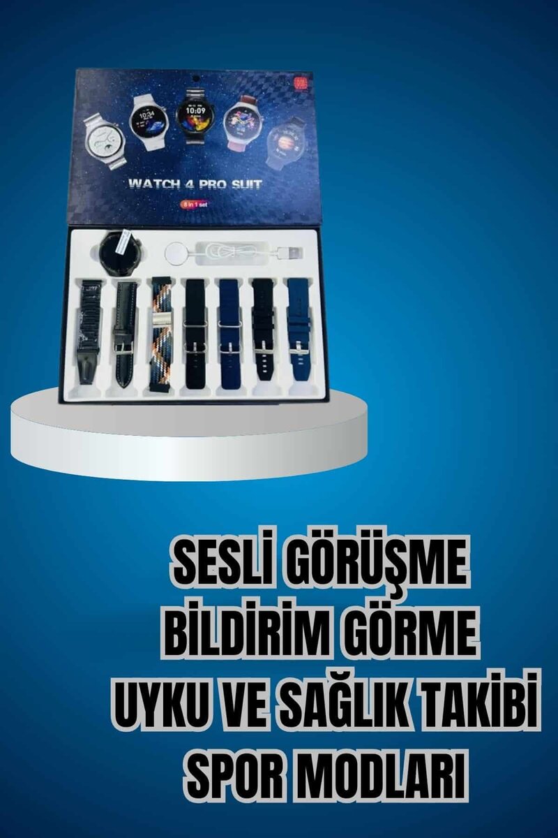 Ucuz Kaliteli Yeni Nesil 7 Kordonlu Akıllı Saat ve Kablosuz Bluetooth Kulaklık ANC Özelliği 4 Ucuz Kaliteli Yeni Nesil 7 Kordonlu Akıllı Saat ve Kablosuz Bluetooth Kulaklık ANC Özelliği - Görsel 4
