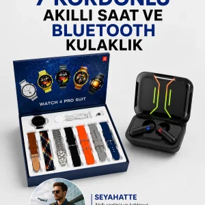 2025 Model Kablosuz Kulaklık ve Yeni Nesil Akıllı Saat Metal Kayış Plastik Kayış