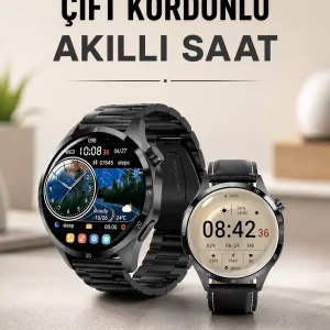 Çift Kordonlu Yüksek Çözünürlüklü Akıllı Saat Uyku İzleyici & Spor Modları