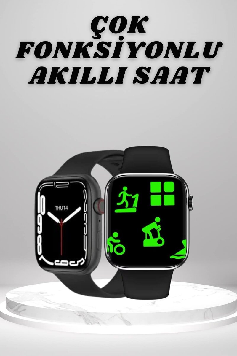 Akıllı Saat Tema Değiştirme Uyku ve Sağlık Takibi Sesli Asistan Bildirim Görme 1 Akıllı Saat Tema Değiştirme Uyku ve Sağlık Takibi Sesli Asistan Bildirim Görme
