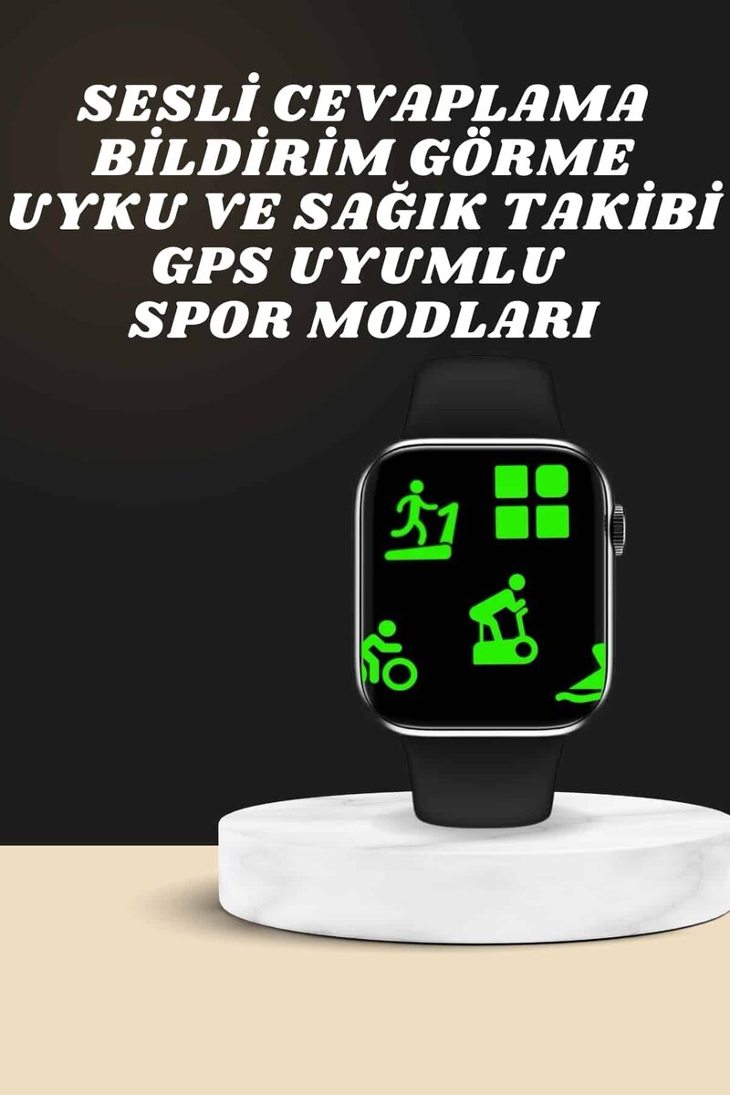 Akıllı Saat Wireless Şarj Yüksek Çözünürlüklü Müzik Dinleme Sesli Cevaplama 4 Akıllı Saat Wireless Şarj Yüksek Çözünürlüklü Müzik Dinleme Sesli Cevaplama - Görsel 4