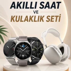 Yeni Nesil Sesli Görüşme Akıllı Saat ve Powerbank Çoklu Şarj Girişli Bluetooth Kulaklık Nabız Ölçer
