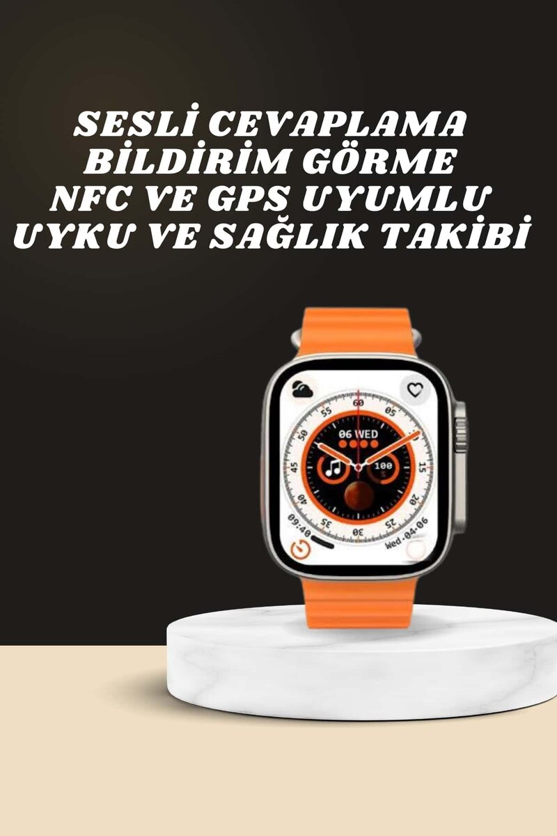 Yeni Nesil Ultra Akıllı Saat Adımsayar Uyku Takibi Nabız Sensörü 2 Yeni Nesil Ultra Akıllı Saat Adımsayar Uyku Takibi Nabız Sensörü - Görsel 2