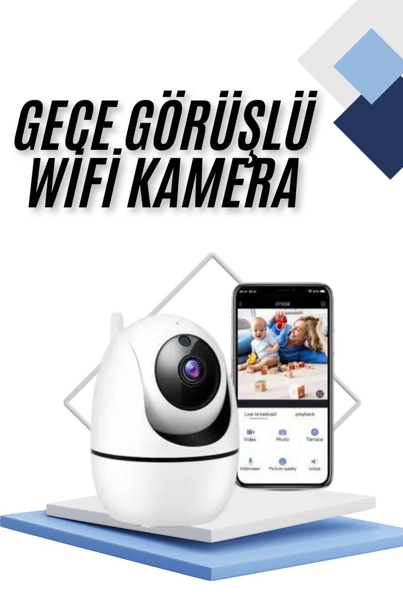 Kablosuz Wifi Destekli Akıllı Güvenlik Kamerası Hareket Sensörlü 2 Kablosuz Wifi Destekli Akıllı Güvenlik Kamerası Hareket Sensörlü - Görsel 2