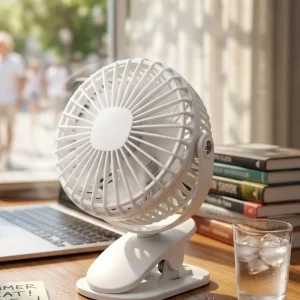 Şarjda ve Fişte Çalışabilen Portatif Mini Fan