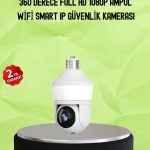 Hareket Algılamalı 360° Wi-Fi Akıllı Ampül Kamera