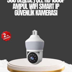 Gece Görüşlü Mobil Uygulamalı Akıllı Ampül Kamera