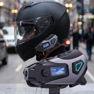 Motosiklet Kask Bluetooth Kulaklık Uzun Pil Ömrü Kamera ve Sesli Komut Destekli