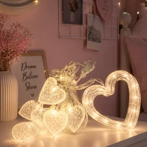 Kalp Figürlü LED Neon Dekor Işığı Romantik Ortam Aydınlatması