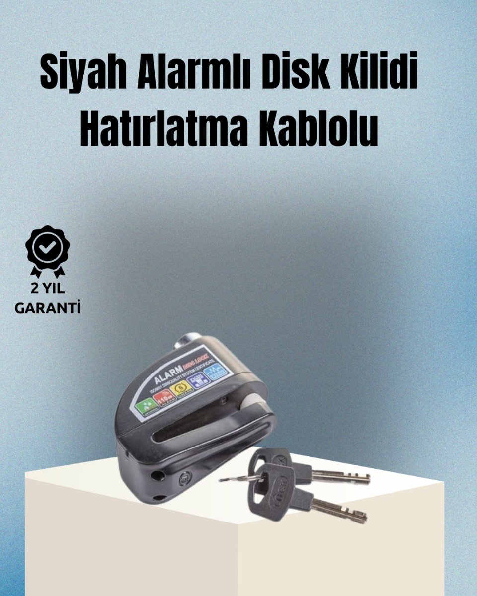 Motosiklet ve Bisiklet İçin 6mm Pinli Alarmlı Disk Kilidi 1 Motosiklet ve Bisiklet İçin 6mm Pinli Alarmlı Disk Kilidi