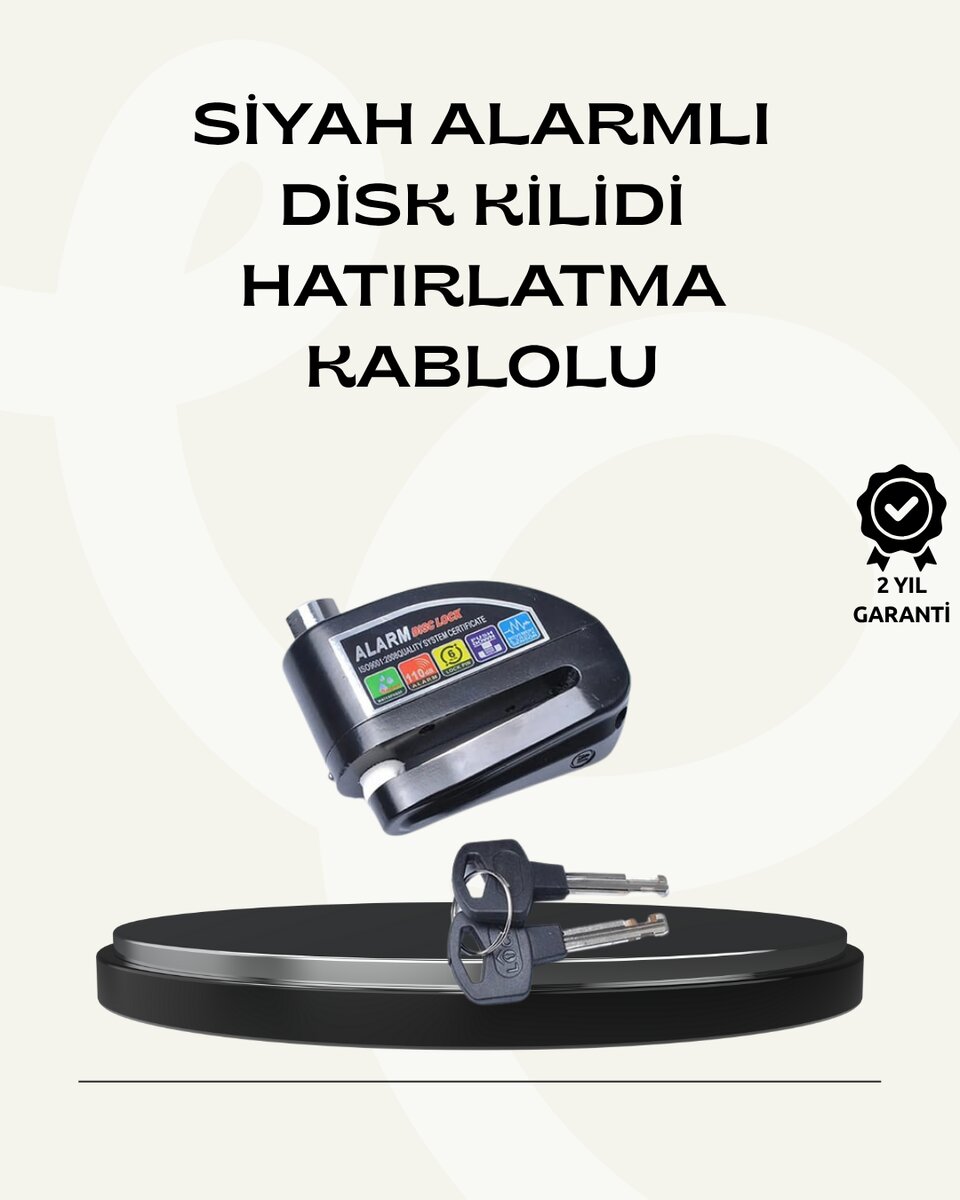 Çift Modlu 110dB Alarmlı Disk Kilidi Suya Dayanıklı 1 Çift Modlu 110dB Alarmlı Disk Kilidi Suya Dayanıklı