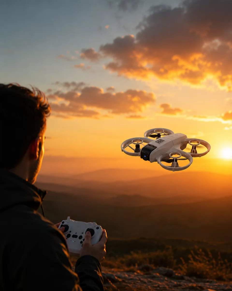 Çift Bataryalı Kameralı Mini Drone Işıklı Akıllı Uçuş Sistemi 1 Çift Bataryalı Kameralı Mini Drone Işıklı Akıllı Uçuş Sistemi