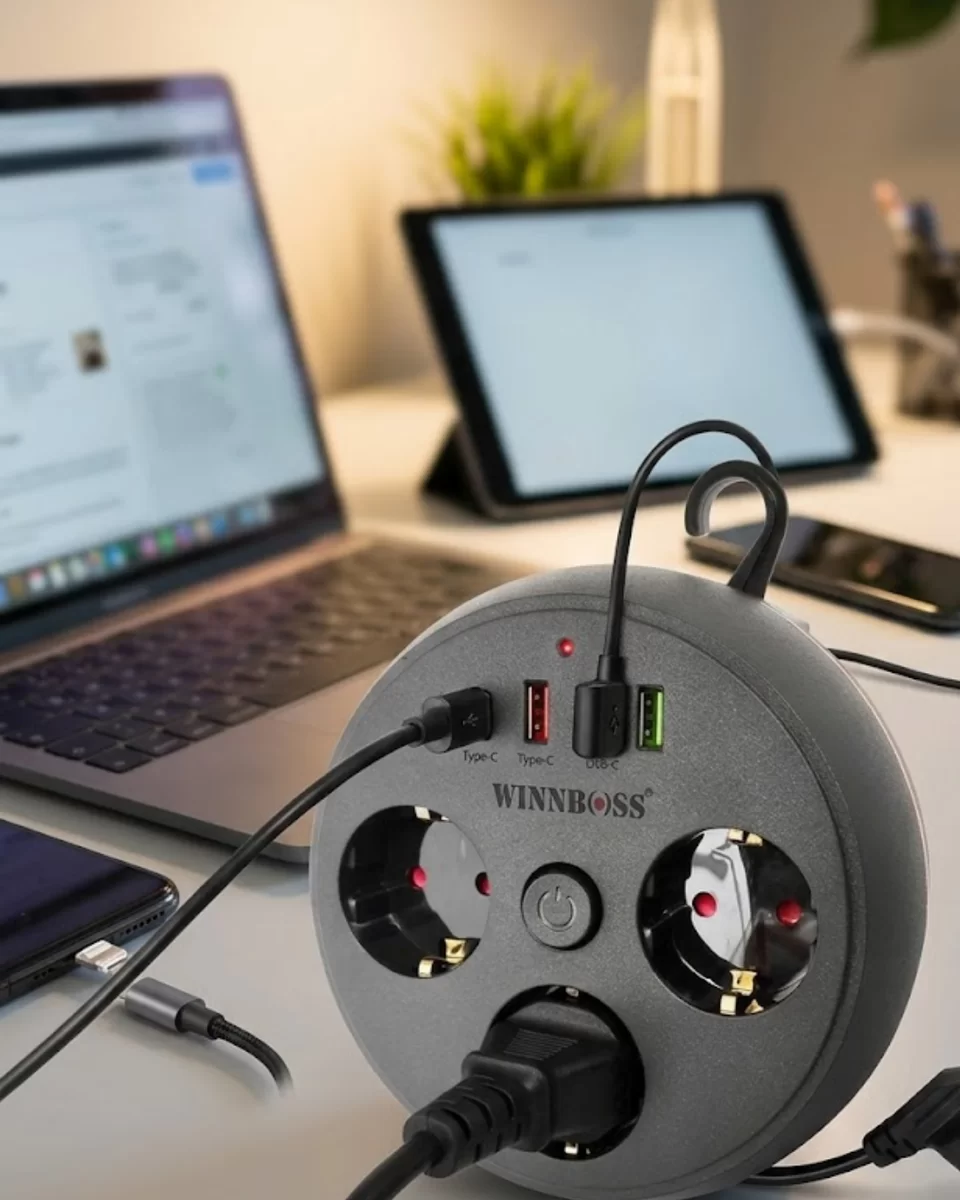 Çoklu Priz Akım Koruma 3 Soket 3 USB Type C Hızlı Şarj 2m Uzatma Kablosu 1 Çoklu Priz Akım Koruma 3 Soket 3 USB Type C Hızlı Şarj 2m Uzatma Kablosu