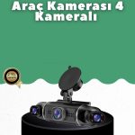 1080P 4 Kanallı Araç Kamerası GPS + WiFi + G Sensör Destekli