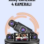 170° Geniş Açı 4 Kameralı Araç Kamerası Hareket Algılamalı