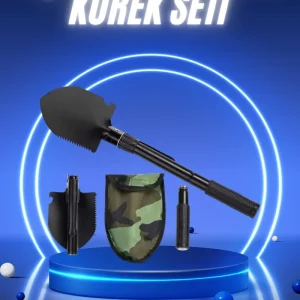 Pusulalı Katlanabilir Kazma Kürek Kamp Seti Kamp Küreği Portatif Çantalı