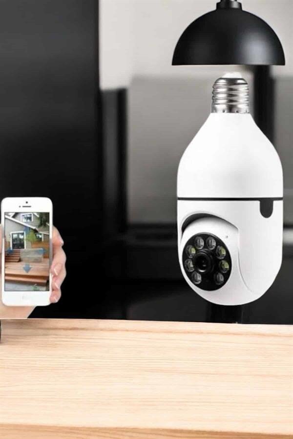 Güvenlik Kamerası Wifi Kamera Duylu Ev Kamerası Wifi Bağlantılı Dönebilen 4 Güvenlik Kamerası Wifi Kamera Duylu Ev Kamerası Wifi Bağlantılı Dönebilen - Görsel 4