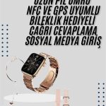 Akıllı Saat 3 Kordonlu Ve Aksesuarlı Bayanlar Için Şık Rose renk
