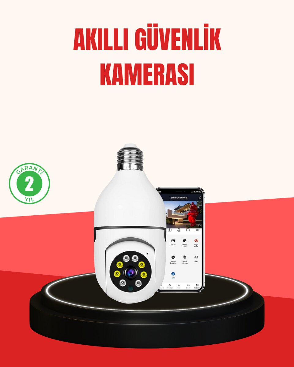Hareket Algılamalı Kablosuz Akıllı Ev Güvenlik Kamerası 2 Hareket Algılamalı Kablosuz Akıllı Ev Güvenlik Kamerası - Görsel 2