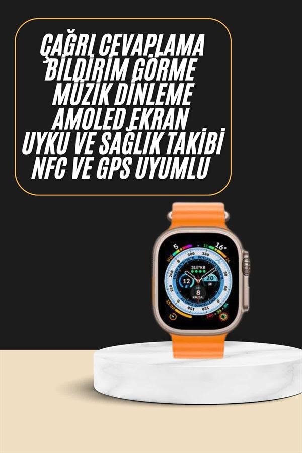 Akıllı Saat Amoled Ekran Bluetooth Bağlantılı Özel Tasarım Unısex 1 Akıllı Saat Amoled Ekran Bluetooth Bağlantılı Özel Tasarım Unısex