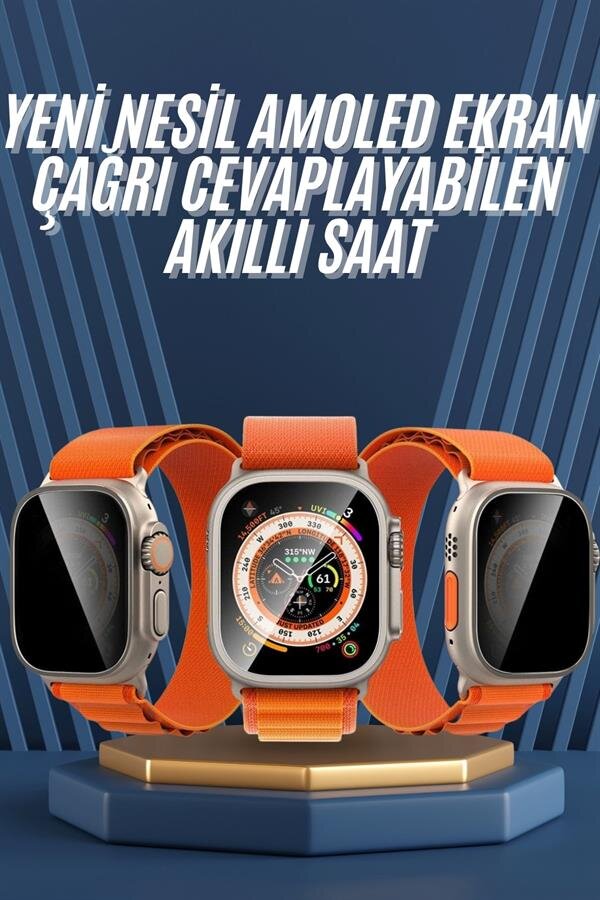 Ultra Max Kordon Kilitli Akıllı Saat Amoled Ekran Titreşimli Çağrı Cevaplayabilen 2 Ultra Max Kordon Kilitli Akıllı Saat Amoled Ekran Titreşimli Çağrı Cevaplayabilen - Görsel 2
