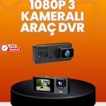 Araç İçi Güvenlik Kamerası | 3 Kanallı 24 Saat Park Kaydı Destekli
