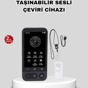 Taşınabilir Akıllı Sesli Çeviri Cihazı – 139 Dil Desteği Dokunmatik Ekran