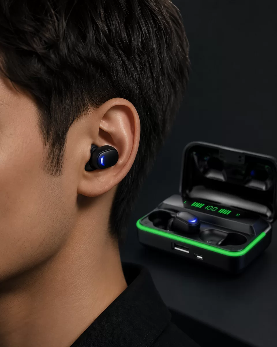 Bluetooth 5.1 Oyuncu Kulaklığı LED Ekranlı Powerbank Kulaklık 1 Bluetooth 5.1 Oyuncu Kulaklığı LED Ekranlı Powerbank Kulaklık