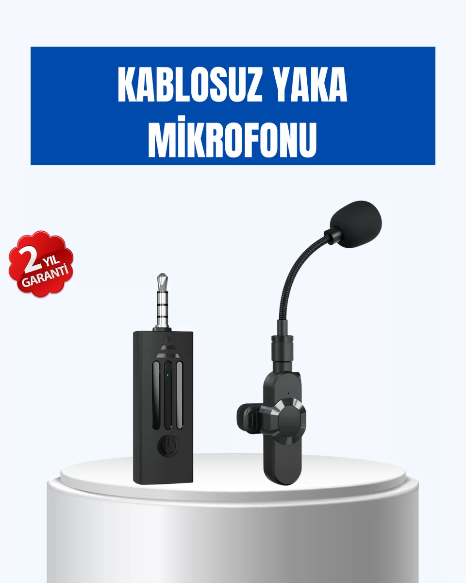 Bluetooth 5.2 Destekli Gürültü Önleyici Kablosuz Mikrofon 1 Bluetooth 5.2 Destekli Gürültü Önleyici Kablosuz Mikrofon