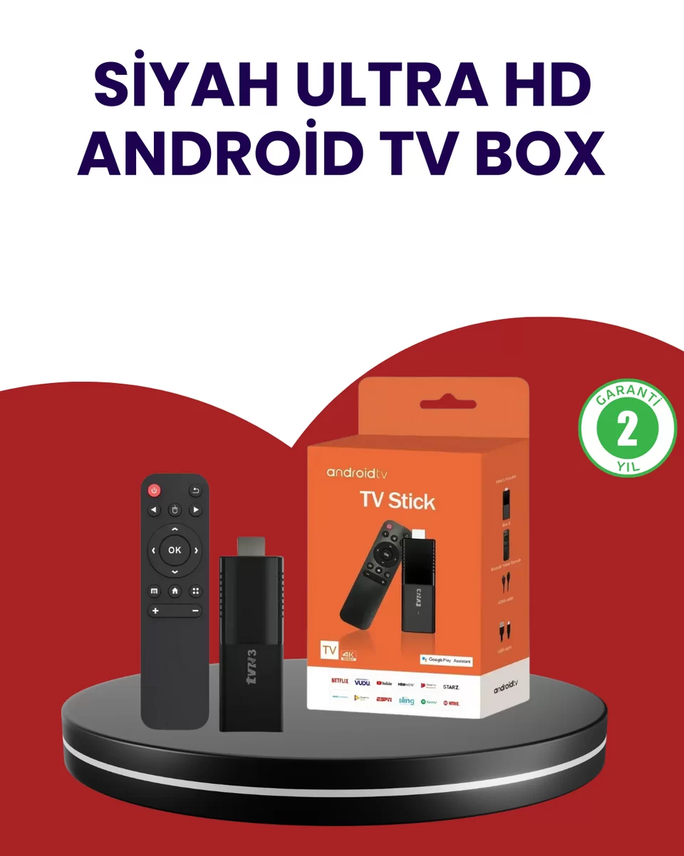 WiFi ve Bluetooth Destekli Android TV Dönüştürücü Stick 1 WiFi ve Bluetooth Destekli Android TV Dönüştürücü Stick
