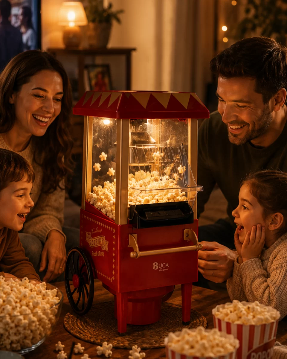 Sıcak Hava Popcorn Makinesi Yağsız Mısır Patlatıcı Nostaljik Tasarım 1 Sıcak Hava Popcorn Makinesi Yağsız Mısır Patlatıcı Nostaljik Tasarım