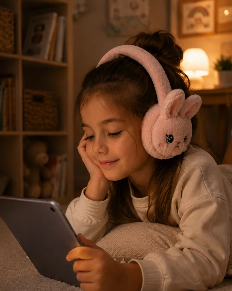 Peluş Bluetooth Kulaküstü Kulaklık Şarjlı Mikrofonlu TF Kart Destekli 1 Peluş Bluetooth Kulaküstü Kulaklık Şarjlı Mikrofonlu TF Kart Destekli